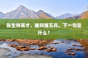 陈生挟英才，雄辩摧五兵。下一句是什么？