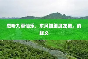 忽听九重仙乐，东风细细度龙楼。的释义