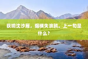 荻响沈沙雁，烟横失浪鸥。上一句是什么？