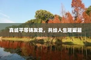 真诚平等铸友爱，共绘人生璀璨篇