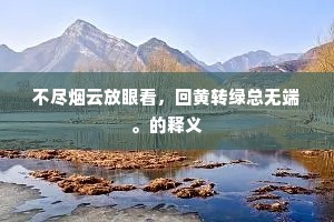 不尽烟云放眼看，回黄转绿总无端。的释义