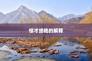 惊才绝艳的解释