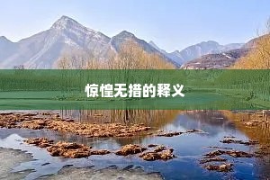 惊惶无措的释义
