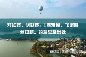 对红药、明朝客。菭满芳径，飞絮游丝狼藉。的意思及出处