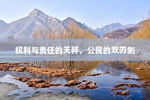 权利与责任的天秤，公民的双刃剑