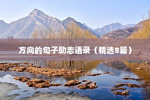 方向的句子励志语录（精选8篇）