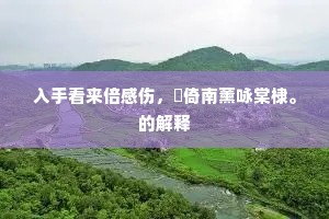 入手看来倍感伤，閒倚南薰咏棠棣。的解释