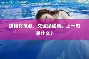 绨袍怜范叔，交谊见嵇康。上一句是什么？