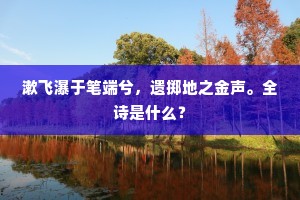 漱飞瀑于笔端兮，遗掷地之金声。全诗是什么？