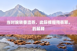 当时婉转垂流苏，此际模糊残翡翠。的解释