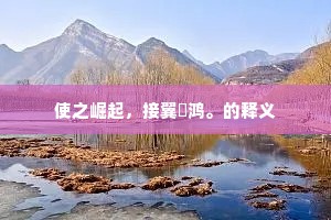 使之崛起，接翼鹓鸿。的释义