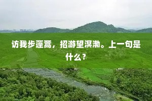 访我步蓬蒿，招游望溟渤。上一句是什么？