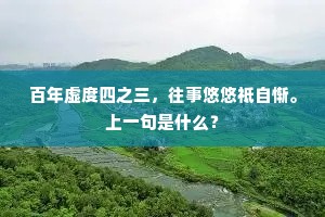 百年虚度四之三，往事悠悠祗自惭。上一句是什么？