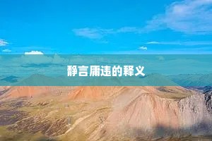 静言庸违的释义