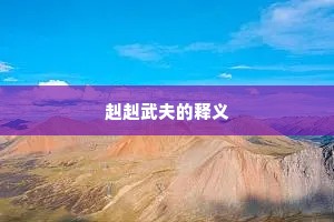 赳赳武夫的释义