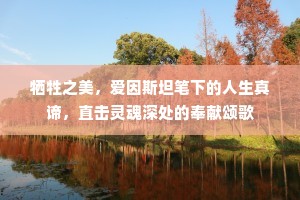 牺牲之美，爱因斯坦笔下的人生真谛，直击灵魂深处的奉献颂歌