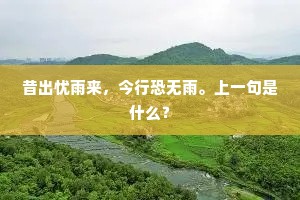 昔出忧雨来，今行恐无雨。上一句是什么？