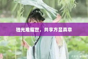 独光难耀世，共享方显真章