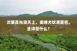 次第霞光浸天上，禽啼犬吠满篱笆。全诗是什么？