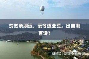 贫觉亲朋远，衰令道业荒。出自哪首诗？