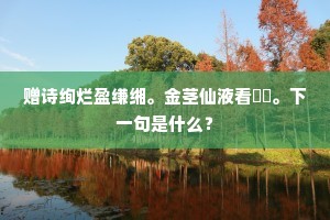 赠诗绚烂盈缣缃。金茎仙液看瀼瀼。下一句是什么？