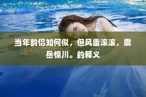 当年韵侣知何似，但风雷滚滚，震岳惊川。的释义