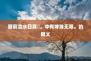 眼前流水日潺湲。中有啼珠无限。的释义