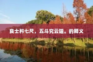 良士矜七尺，五斗究云隘。的释义