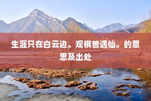 生涯只在白云边。观棋曾遇仙。的意思及出处