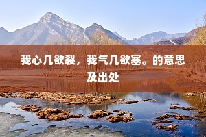 我心几欲裂，我气几欲塞。的意思及出处