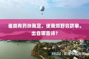 谁能有药扶我足，使我郊野穷跻攀。出自哪首诗？