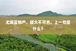 尤闻富物产，硕大不可名。上一句是什么？