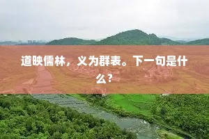 道映儒林，义为群表。下一句是什么？