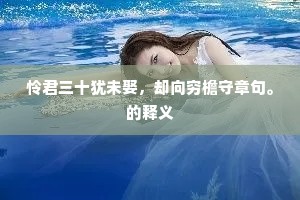 怜君三十犹未娶，却向穷檐守章句。的释义