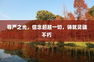 尊严之光，信念超越一切，铸就灵魂不朽