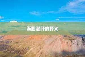 沥胆濯肝的释义