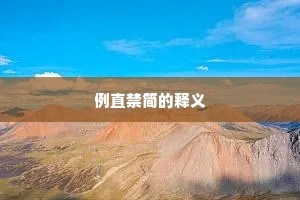 例直禁简的释义