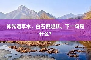 神光运草木，白石俱起跃。下一句是什么？