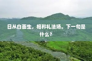 日从白面生，相矜礼法场。下一句是什么？