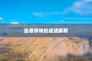 连根带梢的成语解释
