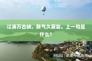 江涛万古峡，肺气久衰翁。上一句是什么？