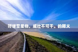 吁嗟至柔物，威壮不可干。的释义