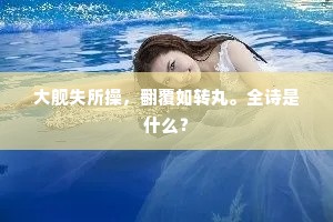 大舰失所操，翻覆如转丸。全诗是什么？