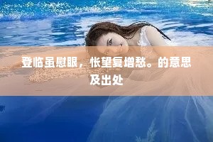 登临虽慰眼，怅望复增愁。的意思及出处