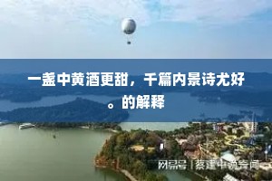 一盏中黄酒更甜，千篇内景诗尤好。的解释