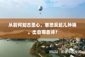 从前何知古圣心，慈悲反起儿孙祸。出自哪首诗？