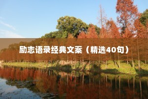 励志语录经典文案（精选40句）