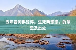 五年音问俱沈浮。生死两悠悠。的意思及出处