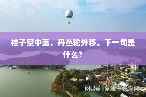 桂子空中落，丹丛轮外移。下一句是什么？