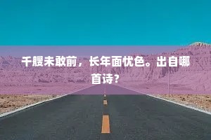 千艘未敢前，长年面忧色。出自哪首诗？